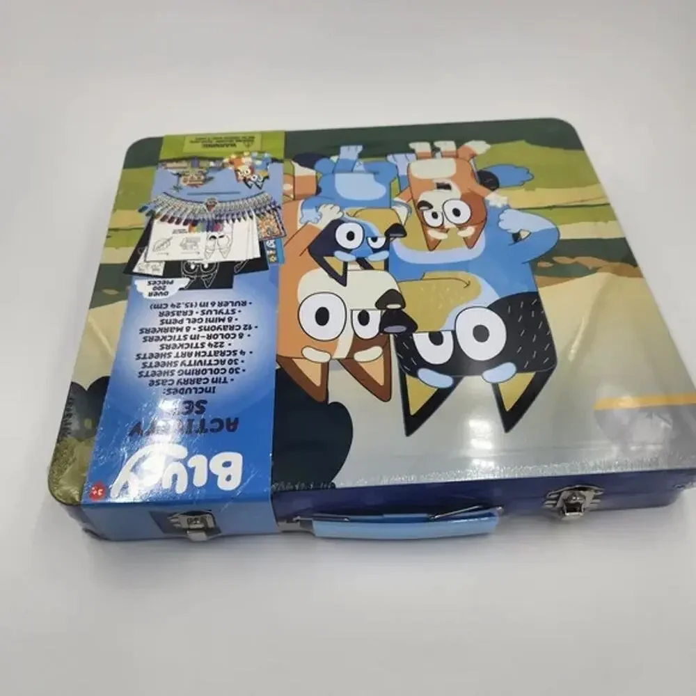 Bluey Deluxe Activity Art Set with Metal Carrying Case, for kids over 200 pieces